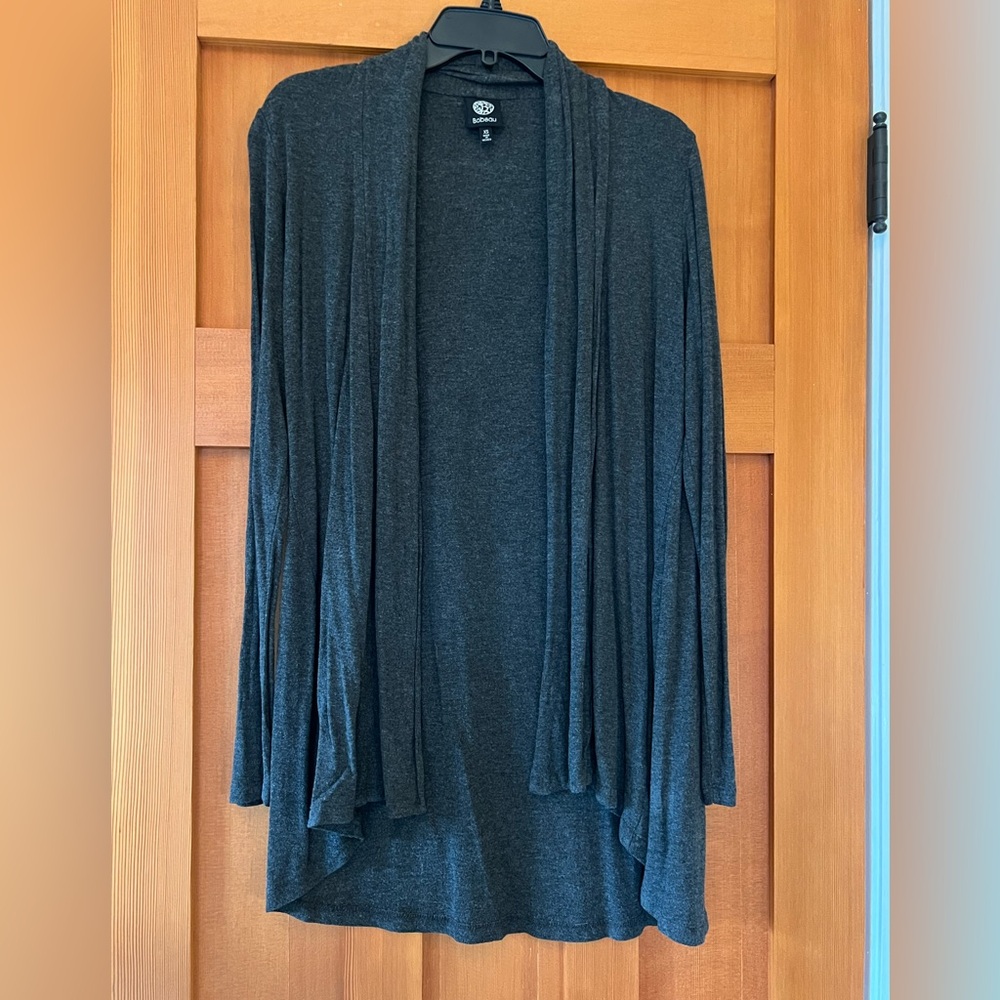 Bobeau Grey Women's Cardigan Sweater